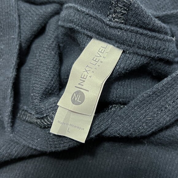 Next Level Apparel Hooded Thermal Long Sleeve Black Large - Picture 4 of 7
